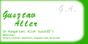 gusztav aller business card